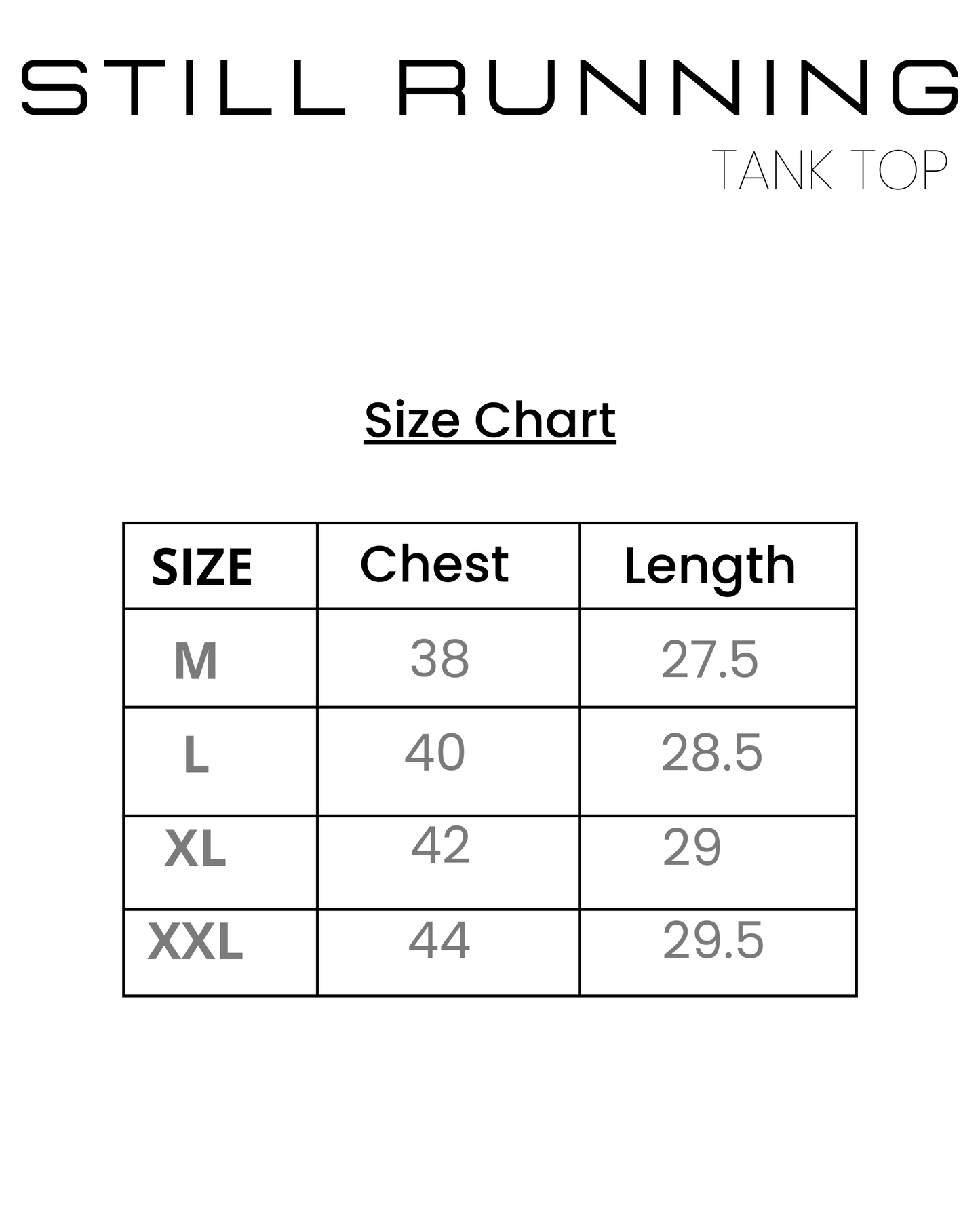 STILL RUNNING TANK TOP