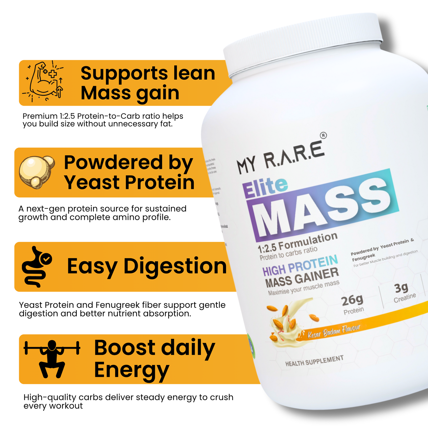 ELITE MASS HIGH PROTEIN GAINER